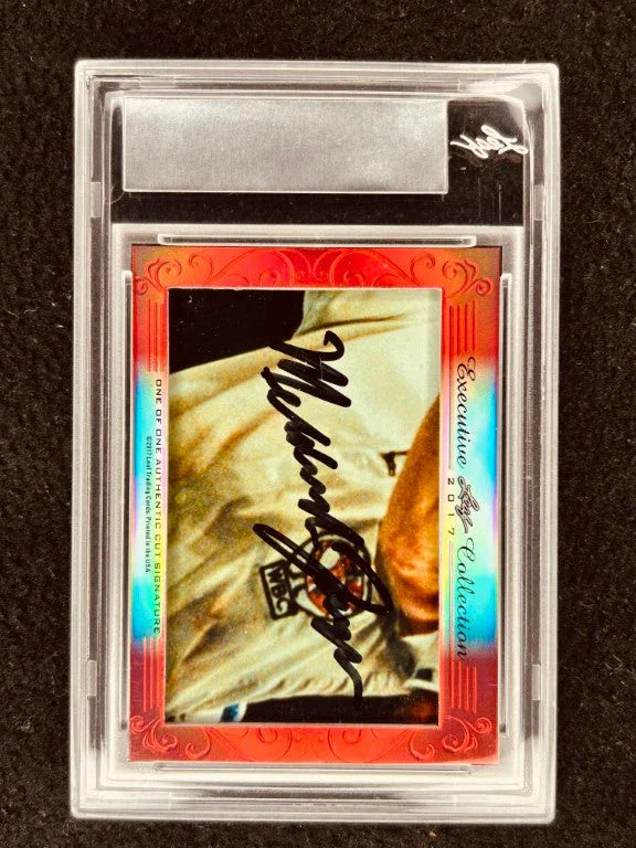 Sugar Ray Leonard & Meldrick Taylor 2017 Leaf Cut Signature certified signed boxing card 1/1 JSA - AutographsForSale.com