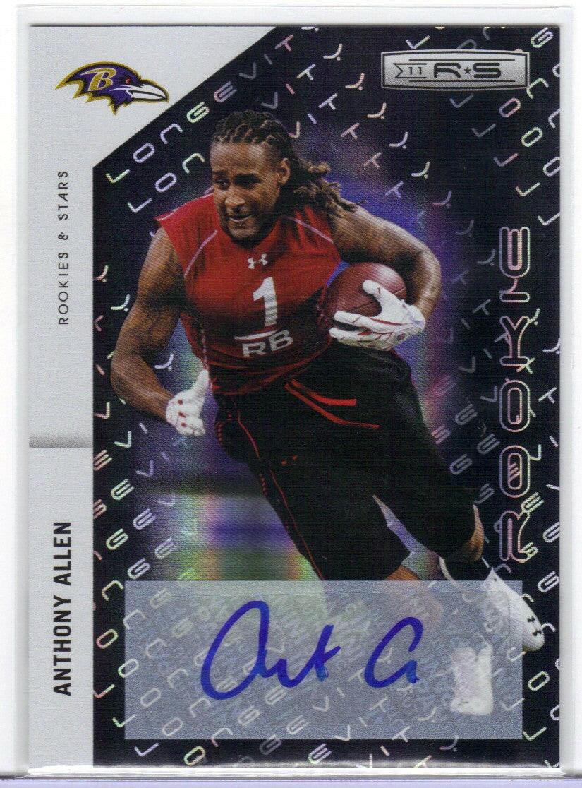 Anthony Allen certified autograph Baltimore Ravens 2011 Panini Rookies Stars Rookie Card - AutographsForSale.com