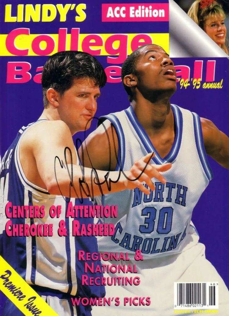 Cherokee Parks signed Duke Blue Devils 1994-95 Lindy’s cover - AutographsForSale.com