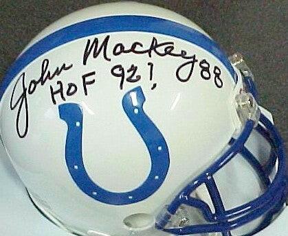 John Mackey autographed Baltimore Colts mini helmet - AutographsForSale.com