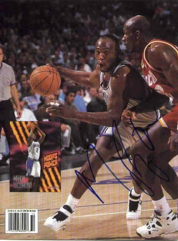 Mitch Richmond signed Sacramento Kings Beckett basketball cover photo - AutographsForSale.com