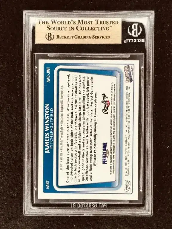 Jameis Winston 2011 Perfect Game Topps Bowman RC BGS 9.5 GEM MINT Florida St Heisman - AutographsForSale.com