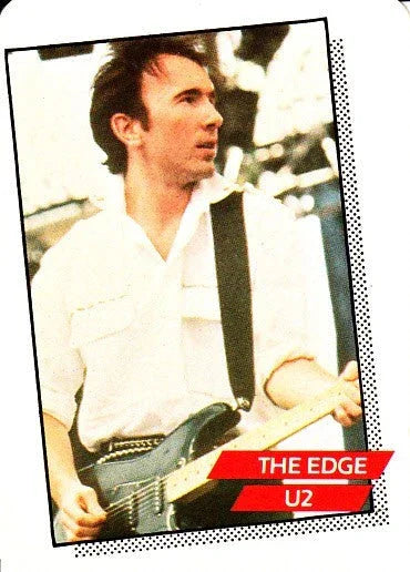 The Edge U2 1985 Amurol Rock Star concert card - AutographsForSale.com