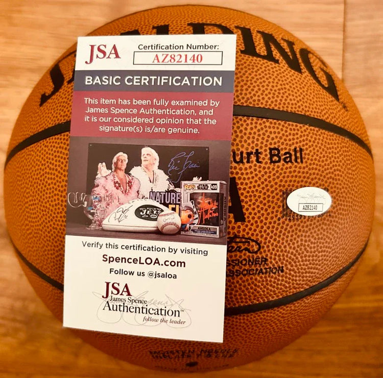 Jerry Lucas signed Spalding NBA basketball NY Knicks JSA - AutographsForSale.com