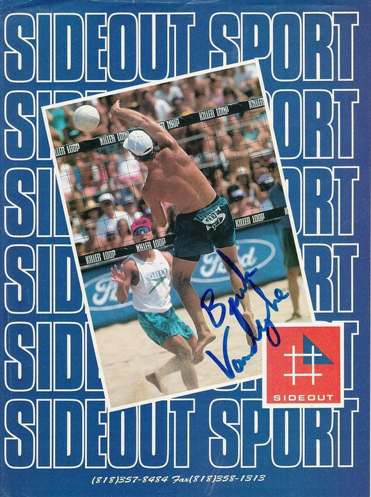 Bruk Vandeweghe signed Sideout Sport full page Volleyball magazine Ad - AutographsForSale.com