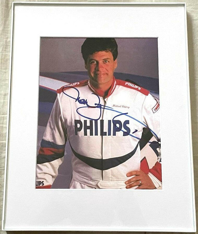 Michael Waltrip autographed Philips Racing 8x10 photo framed - AutographsForSale.com