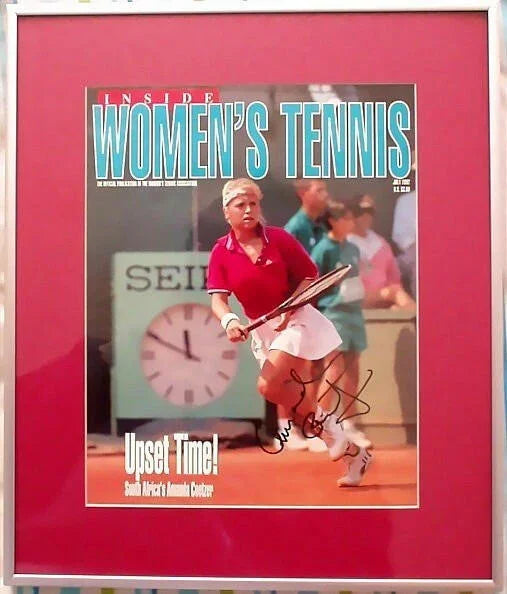 Amanda Coetzer signed 1992 Women’s Tennis cover framed - AutographsForSale.com