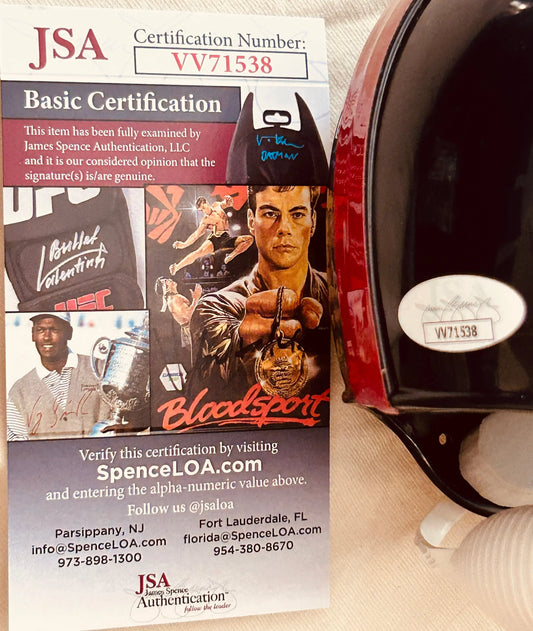 Y.A. Tittle signed NY Giants retro mini helmet with HOF 1971 JSA - AutographsForSale.com