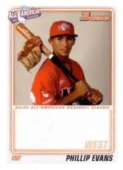 Phillip Evans 2010 AFLAC Bowman Rookie Card - AutographsForSale.com