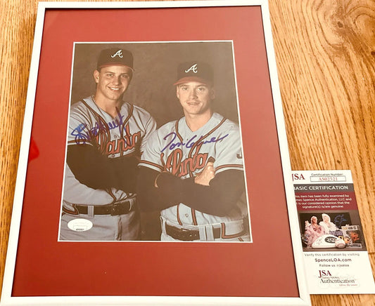 Tom Glavine Steve Avery signed Braves 8x10 photo framed JSA - AutographsForSale.com