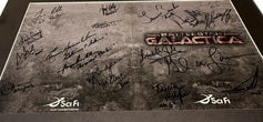 Battlestar Galactica FULL CAST & Glen Larson signed folder custom framed JSA - AutographsForSale.com