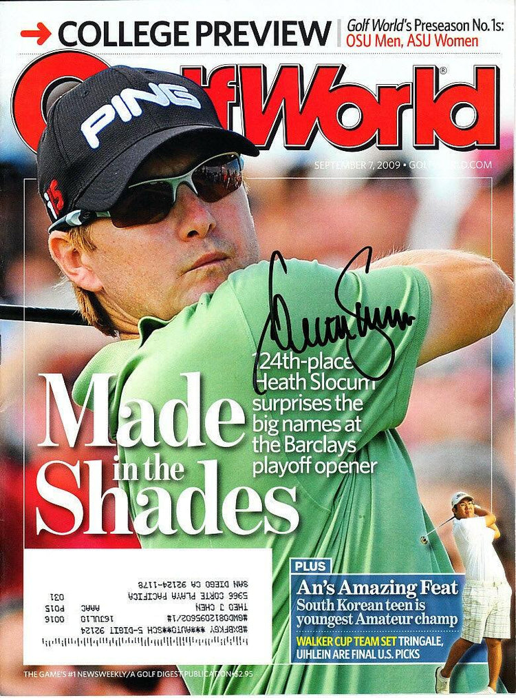 Heath Slocum autographed 2009 Golf World magazine - AutographsForSale.com