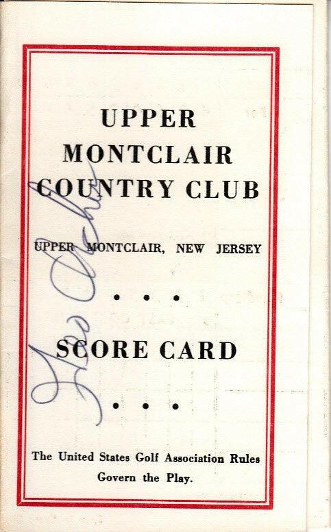 George Archer signed Upper Montclair Country Club 60s golf scorecard - AutographsForSale.com