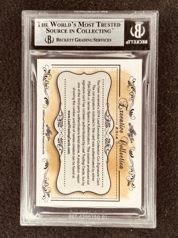 Frederique Van Der Wal 2014 Leaf Masterpiece Cut Signature certified signed card 1/1 Victorias Secret - AutographsForSale.com