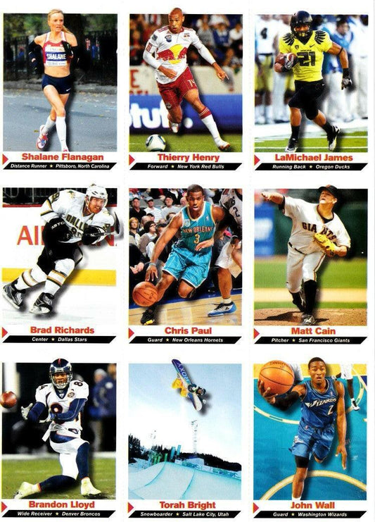 LaMichael James RC Thierry Henry Chris Paul 2011 SI for Kids card sheet - AutographsForSale.com
