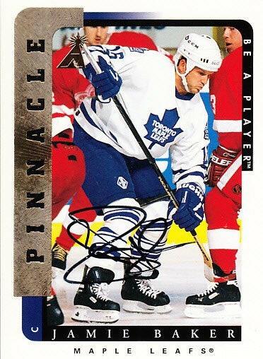 Jamie Baker certified signed Toronto Maple Leafs 1996-97 Pinnacle Be A Player card - AutographsForSale.com