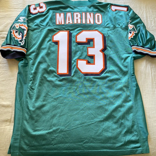 Dan Marino Miami Dolphins 1997 1998 authentic Starter game model aqua jersey NEW - AutographsForSale.com