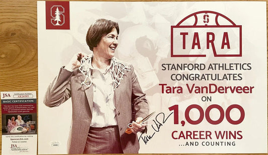 Tara VanDerveer autographed Stanford Cardinal women’s basketball 1000 Career Wins poster JSA - AutographsForSale.com