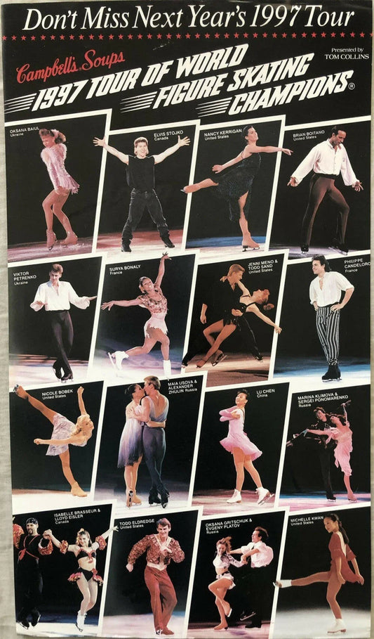 1997 Tour of World ice skating Champions flyer Michelle Kwan - AutographsForSale.com