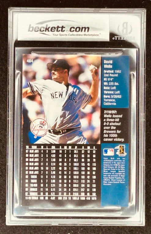 David Wells autographed 1998 New York Yankees World Series Champions jumbo card BAS - AutographsForSale.com