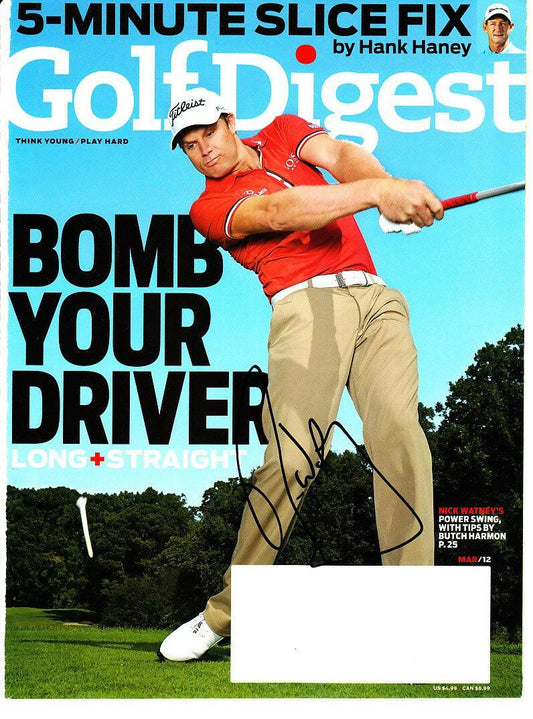 Nick Watney autographed 2012 Golf Digest magazine cover - AutographsForSale.com