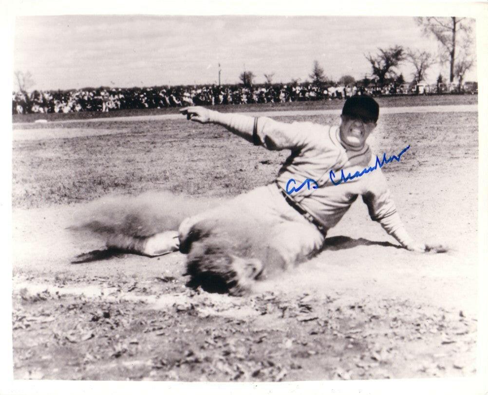A B Happy Chandler autographed 8x10 Action photo - AutographsForSale.com