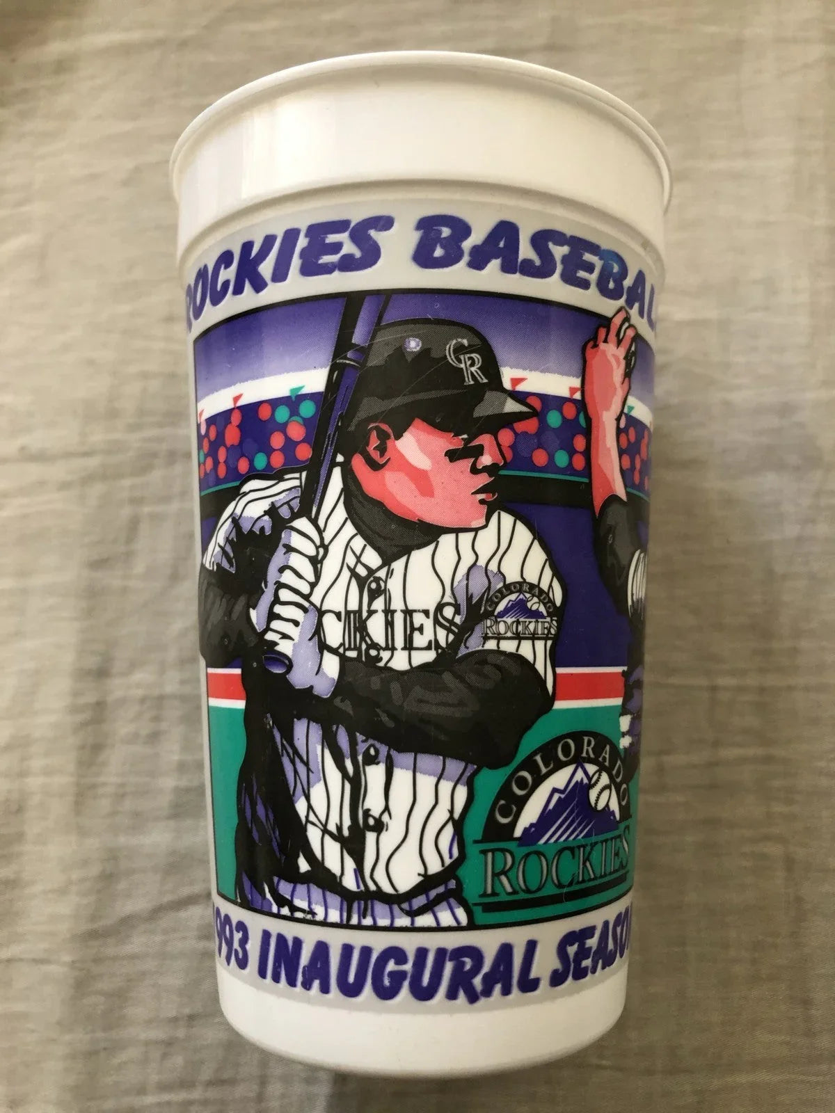 Colorado Rockies 1993 Inaugural Season white plastic cup - AutographsForSale.com