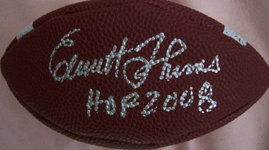 Emmitt Thomas autographed mini football Kansas City Chiefs - AutographsForSale.com
