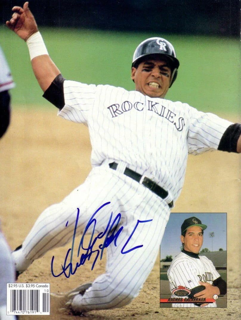 Andres Galarraga signed Colorado Rockies Beckett Baseball cover photo - AutographsForSale.com
