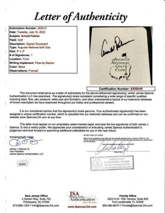 Arnold Palmer signed Masters golf scorecard framed 1969 SI cover JSA - AutographsForSale.com