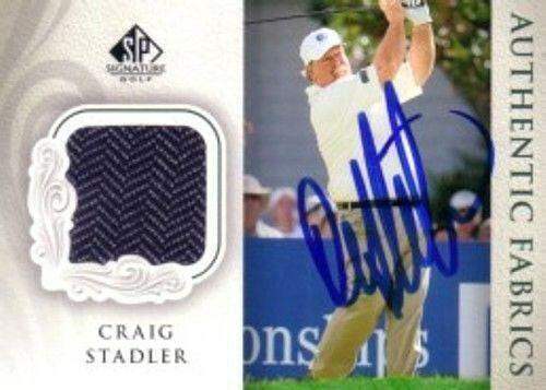 2004 SP Signature Craig Stadler Signed golf card w/ Shirt Swatch - AutographsForSale.com
