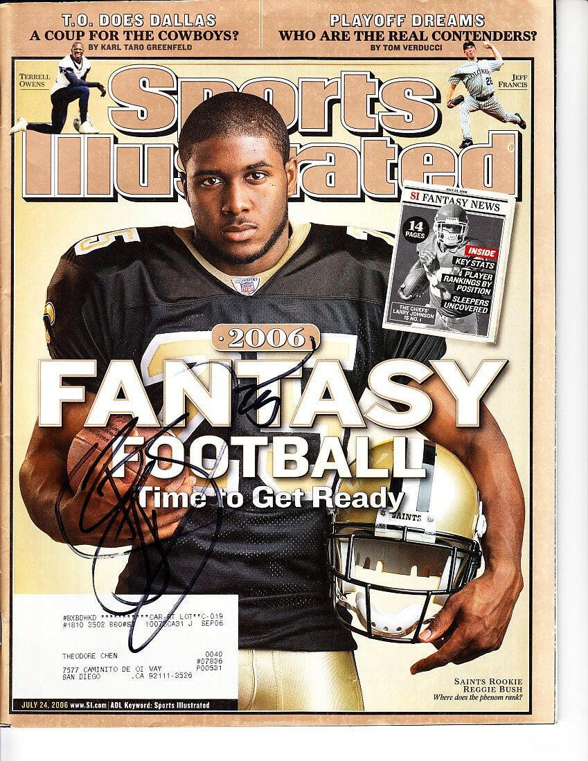 Reggie Bush autographed New Orleans Saints 2006 Sports Illustrated magazine - AutographsForSale.com