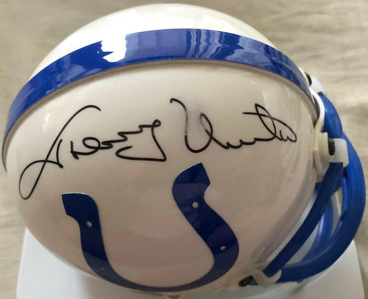 Johnny Unitas autographed Baltimore Colts mini helmet JSA - AutographsForSale.com