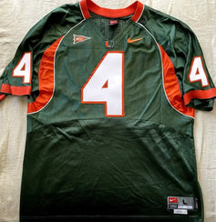 Devin Hester 2004 2005 Miami Hurricanes Nike green 2XL jersey - AutographsForSale.com