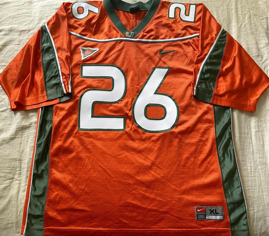 Sean Taylor Miami Hurricanes 2001 To 2003 Nike orange stitched XL jersey with Big East Patch New - AutographsForSale.com