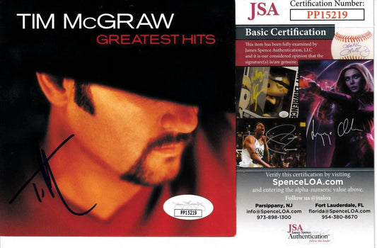 Tim McGraw autographed Greatest Hits CD booklet JSA - AutographsForSale.com