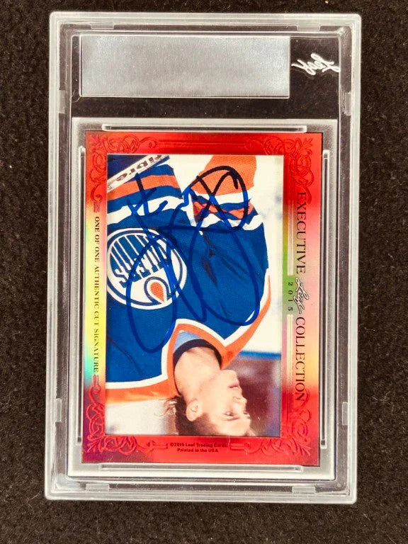 Martin Brodeur Jason Arnott 2015 Leaf Masterpiece Cut Signature certified signed card 1/1 JSA NJ Devils - AutographsForSale.com