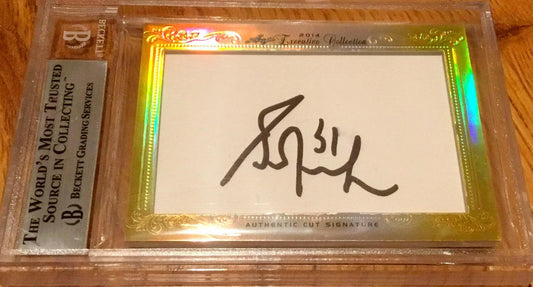 Wayne Gretzky and Grant Fuhr 2014 Leaf Masterpiece Cut Signature certified autograph card 1/1 Edmonton Oilers - AutographsForSale.com