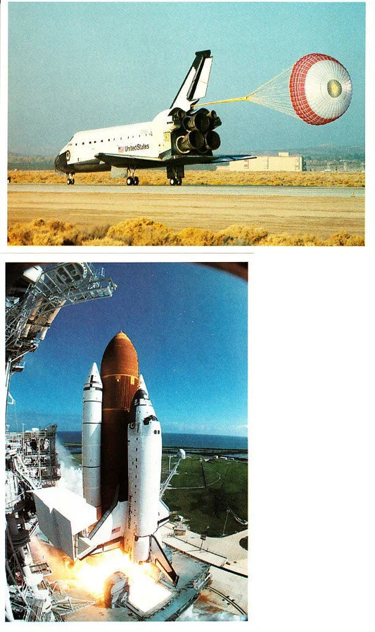 Space Shuttle Columbia 1993 launch & landing 1994 NASA 2 postcard set - AutographsForSale.com