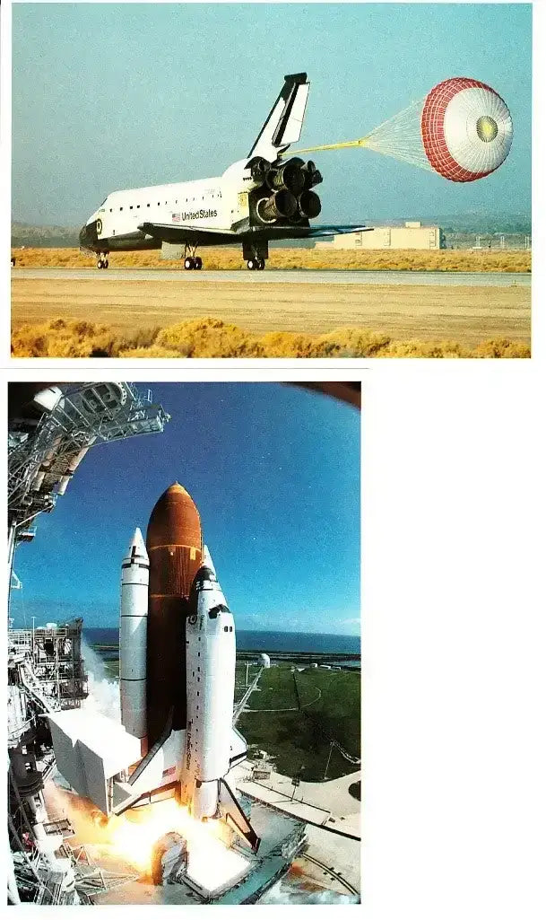 Space Shuttle Columbia 1993 launch & landing 1994 NASA 2 postcard set - AutographsForSale.com