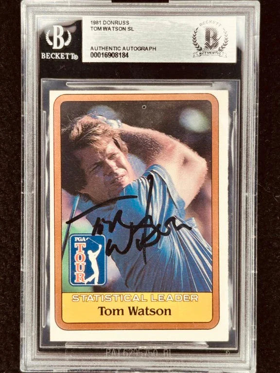 Tom Watson autographed 1981 Donruss PGA Tour golf card BAS - AutographsForSale.com