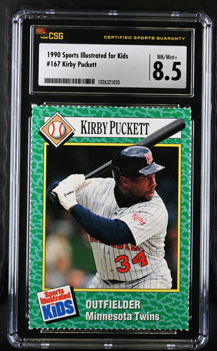 Kirby Puckett Minnesota Twins 1990 SI for Kids card CSG 8.5 - AutographsForSale.com