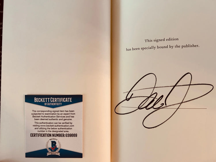 Dale Earnhardt Jr signed Racing to Finish book minor flaws BAS - AutographsForSale.com