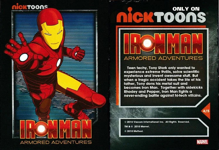 Iron Man Armored Adventures 2010 SDCC Nick Toons promo card - AutographsForSale.com