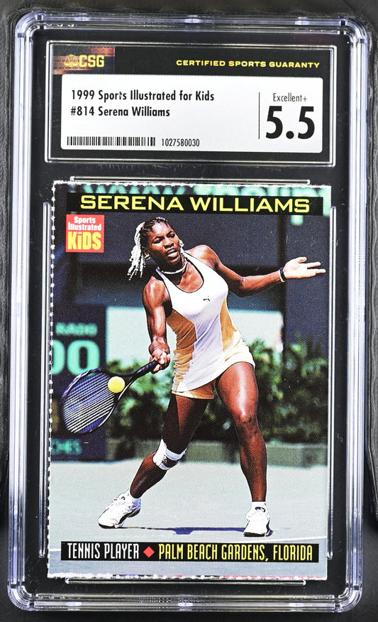 Serena Williams 1999 Sports Illustrated For Kids Tennis Rookie Card CSG Graded 5 5 2 - AutographsForSale.com