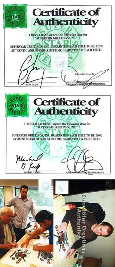 Chevy Chase Michael O'Keefe signed Caddyshack Bushwood Country Club golf flag - AutographsForSale.com