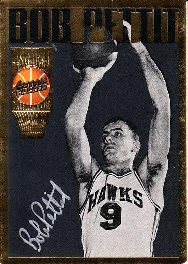 Bob Pettit certified signed 1994 Action Packed Hall of Fame card - AutographsForSale.com