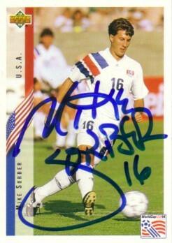Mike Sorber autographed US Soccer 1994 Upper Deck card - AutographsForSale.com