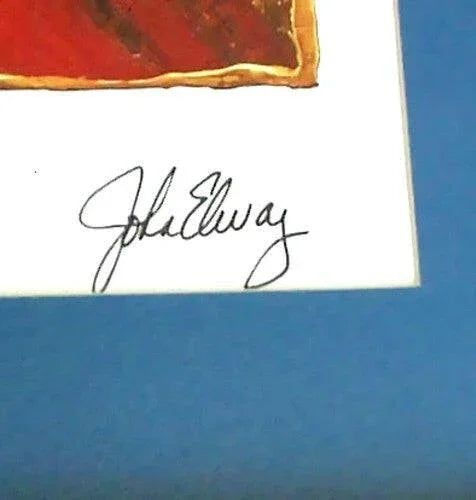 John Elway signed Broncos 1992 NFL Pro Line litho framed JSA - AutographsForSale.com