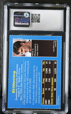 Eli Manning Ole Miss Rebels 2003 Sports Illustrated For Kids Rookie Card CSG Graded 5 Excellent - AutographsForSale.com